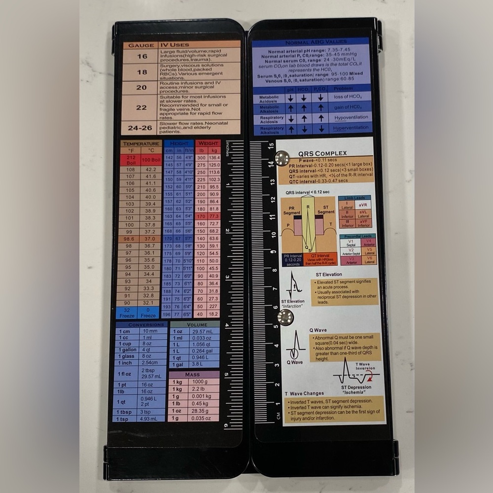 Medical Reference Guide Trifold Clipboard with Black and Multicolor Design